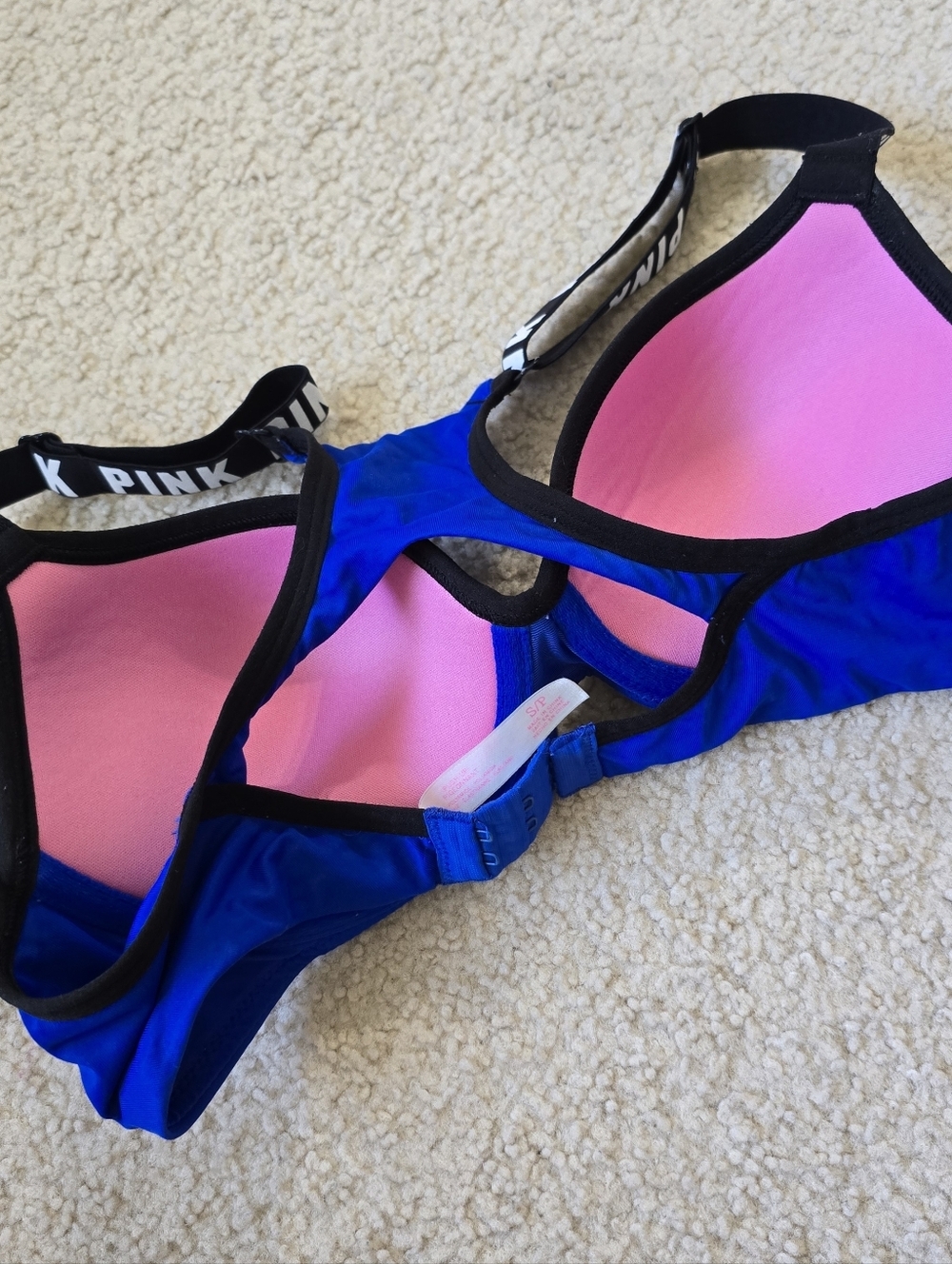Love Pink Victorias Secret Pushup Bra In Size Small B Cup Adjustable Back - Picture 2 of 6